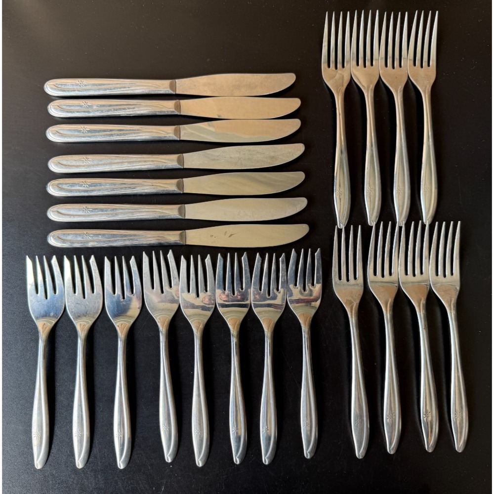 Vintage Majesco Stainless Steel Flatware 23 Pieces Made In USA